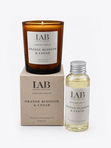 Luxury Orange Blossom and Cedar Boxed Candle